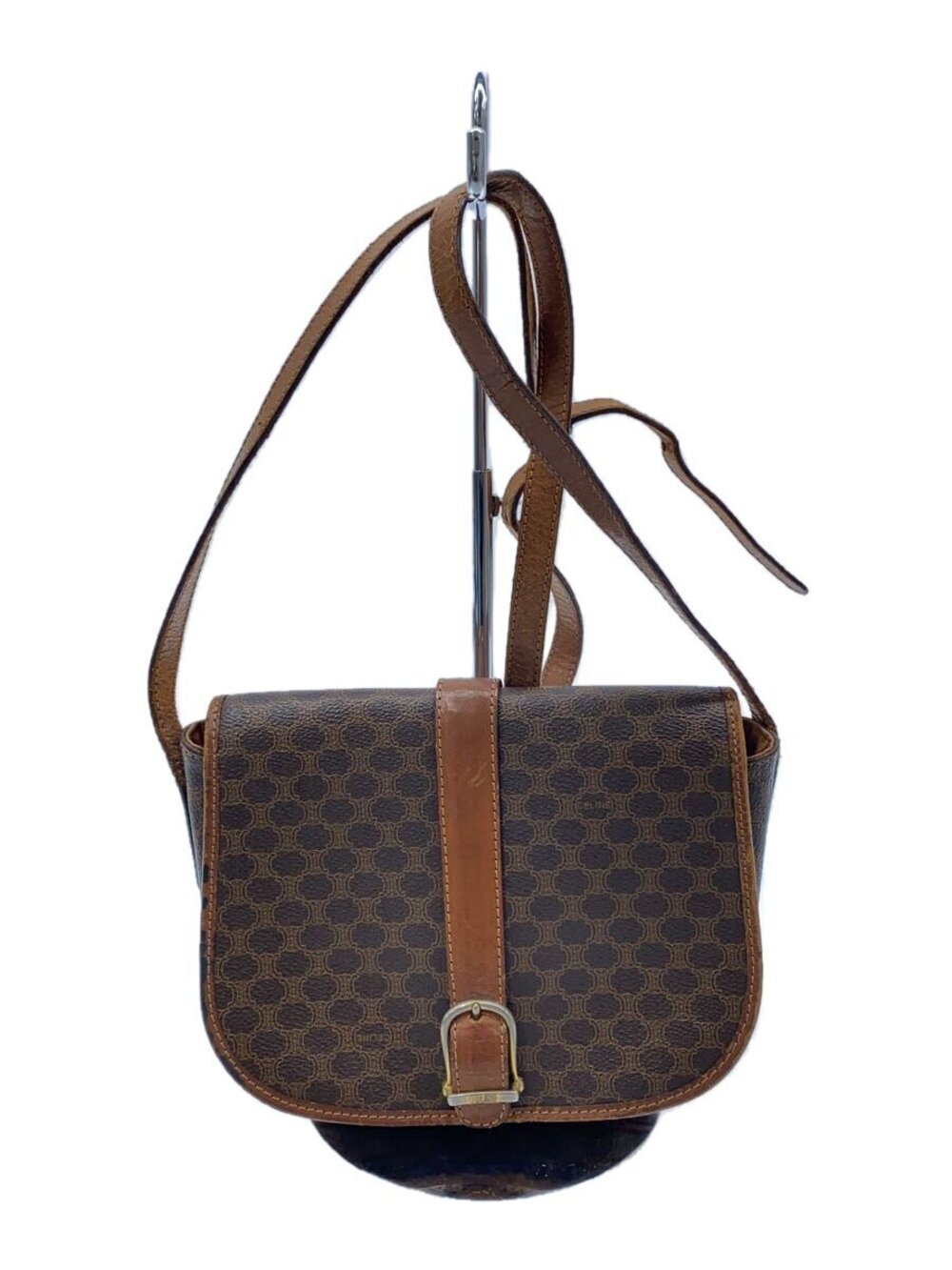 Celine Shoulder Macadam Bag Brown All over